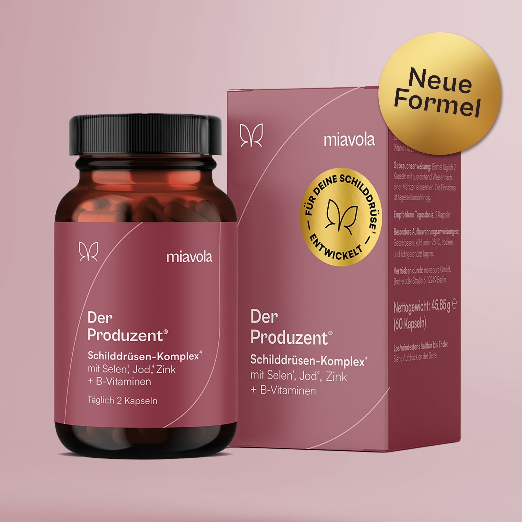 Der Produzent, Dose und Verpackung Vorderseite von miavola